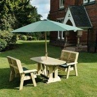 Churnet Valley Garden Furniture Churnet Valley Ergo 4 Seat Table Set