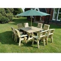 Churnet Valley Garden Furniture Round Picnic Table Sits 8