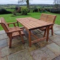 Churnet Valley Garden Furniture Churnet Valley 4 Seat and 179.5cm Table Outdoor Dining Set