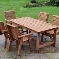 Churnet Valley Garden Furniture Churnet Valley 5 Seat Outdoor Dining Set with 179.5cm Table