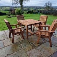 Churnet Valley Garden Furniture Churnet Valley 4 Seater Square Outdoor Dining Set