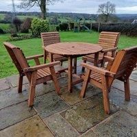 Churnet Valley Garden Furniture Churnet Valley 4 Seater Round Dining Set