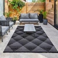 Jazz Geometric Indoor Outdoor Rug Jazz Grey