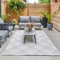 Jazz Geometric Indoor Outdoor Rug Jazz Silver