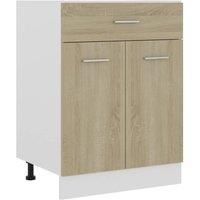 Drawer Bottom Cabinet Sonoma Oak 60x46x81.5 cm Engineered Wood