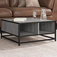 Berkfield Home Coffee Table Grey Sonoma 60.5x60.5x30 cm Engineered Wood & Metal