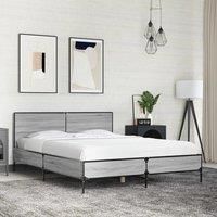Berkfield Home Bed Frame without Mattress Grey Sonoma 140x200 cm