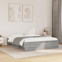 Berkfield Home Bed Frame without Mattress Grey Sonoma 160x200 cm Engineered Wood