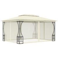 Gazebo with Nets 300x400x265 cm Cream