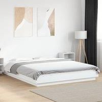 Berkfield Home Bed Frame with LED Lights without Mattress White 150x200cm | Size: 150x200 cm