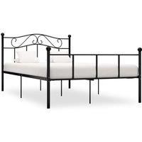 Bed Frame Black Metal 140x200 cm