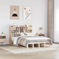 Berkfield Home Bookcase Bed without Mattress 140x190 cm Solid Wood Pine in Brown