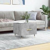 Coffee Table Concrete Grey 50x50x40 cm Engineered Wood