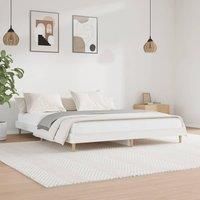 Bed Frame High Gloss White 160x200 cm Engineered Wood