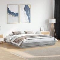Berkfield Home Bed Frame without Mattress Grey Sonoma 200x200 cm