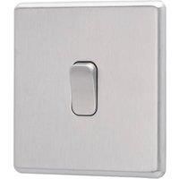 Arlec Fusion 10A 1Gang 2Way Stainless Steel Single light switch