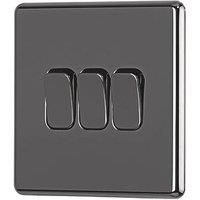 Arlec 10A 3-Gang 2-Way Light Switch Black Nickel (102RU)