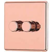 Arlec 2-Gang 2-Way LED Dimmer Switch Rose Gold (990RU)
