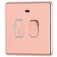 Arlec 13A Switched Fused Spur with Neon Rose Gold with Colour-Matched Inserts (725RU)