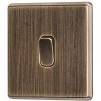 Arlec Fusion 10A 1Gang 2Way Antique Brass Single light switch
