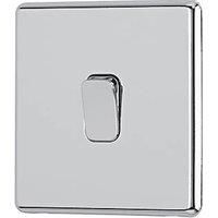 Arlec Fusion 10A 1Gang 2Way Polished Chrome Fusion Single intermediate switch