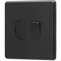 Arlec 13A Switched Fused Spur with Neon Black with Colour-Matched Inserts (780RU)
