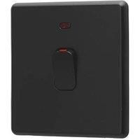 Arlec 20A 1-Gang DP Control Switch Black with Neon with Colour-Matched Inserts (159RU)
