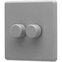 Arlec 2-Gang 2-Way LED Dimmer Switch Grey (607RU)
