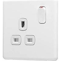 Arlec 13A 1 Gang White Single Switched Socket