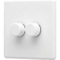 Arlec 2-Gang 2-Way LED Dimmer Switch White (637RU)