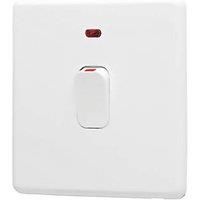 Arlec Rocker 20A 1Gang Double pole Ice White Single switch
