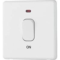 Arlec Rocker 50A 1Gang Double pole Ice White Single switch