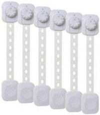 Dreambaby Twist 'N Lock Multipurpose Latch, White, 6 Pack