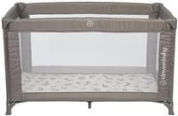 Dreambaby Quest Full Size Travel Cot, Cot Bed Size, Lightweight, from Birth to 15kg, Easy Fold & Compact, Travel Bag, 120cm x 60cm, Thick Padded Mattress - Taupe