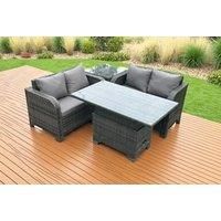 Pe Rattan Sofa Set Loveseat Rising Table