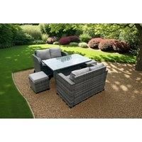 Rattan Sofa Height Adjustable Dining Set
