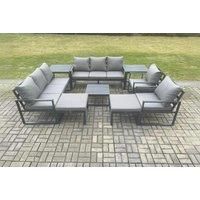 Aluminium 9 Pieces Garden Sofa Set