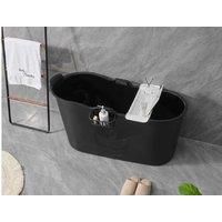 Premium Adult Freestanding Hot & Cold Bath - Elegant Black For Small Spaces