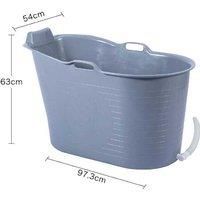 Bathtub Adult Soaking Hot & Cold Bath Freestanding White