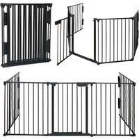 Multifunctional Steel Nursery Playpen Fence - Extra Large, Secure Room Divider & Fire Guard