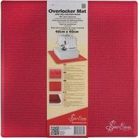 Sew Easy Overlocker Mat, Red - Rubber, 40 x 40cm - Noise Reduction, Non-Slip, Surface Protection