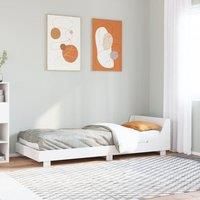 Berkfield Home Bed Frame without Mattress White 75x190 cm Small Single Solid Wood Pine