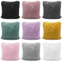 4 Luxury Teddy Cushion Covers - 10 Colours! - Silver