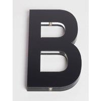 Sandleford Black Acrylic Letter B 120mm Ultra Concealed Flush Mount / Stick On