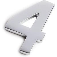 Chrome Self Adhesive House Number - 60mm - 4