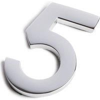 Chrome Self Adhesive House Number - 60mm - 5