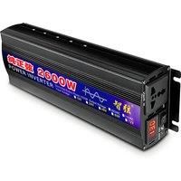 Car Inverter 2600W 12V to 220V 50Hz Pure Sine Wave with AC Outlets & USB Ports Power Converter Voltage for Home & Outdoor Use