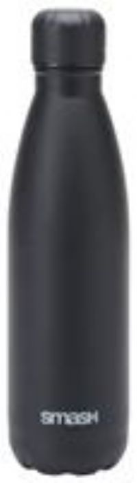 Smash Black Stainless Steel Water Bottle - 500ml