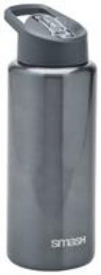 Smash Black Stainless Steel Sipper Water Bottle - 1 litre