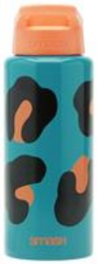 Smash Leopard Print Teal Orange Sipper Water Bottle-1litre